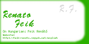 renato feik business card